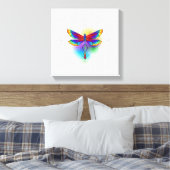 Regenboog veelhoekige libel canvas afdruk (Insitu (Slaapkamer))