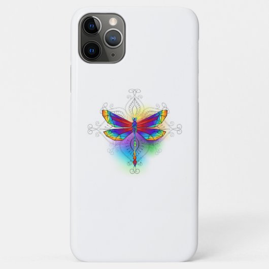 Regenboog veelhoekige libel Case-Mate iPhone case (Achterkant)