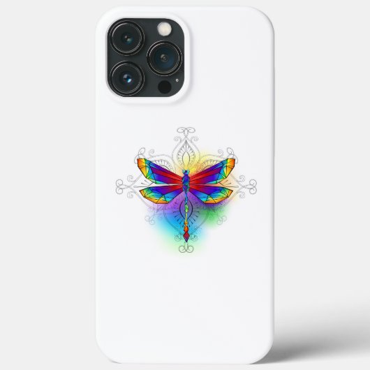 Regenboog veelhoekige libel Case-Mate iPhone case (Achterkant)