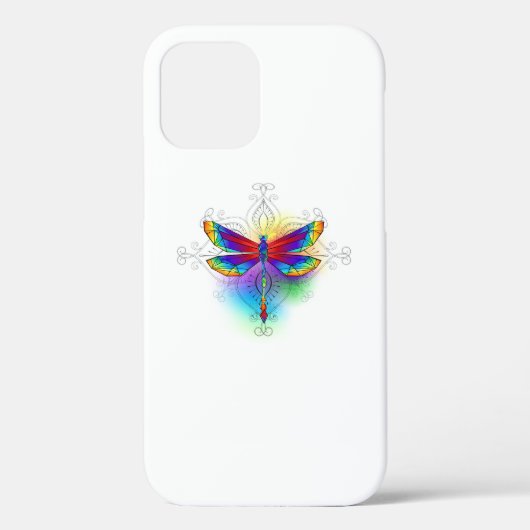 Regenboog veelhoekige libel Case-Mate iPhone case (Achterkant)