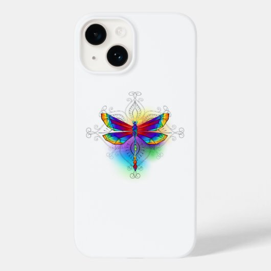 Regenboog veelhoekige libel Case-Mate iPhone case (Achterkant)