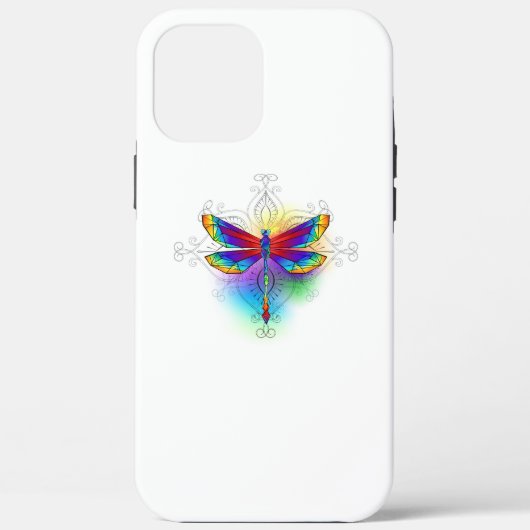 Regenboog veelhoekige libel Case-Mate iPhone case (Achterkant)