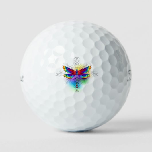 Regenboog veelhoekige libel golfballen (Voorkant)