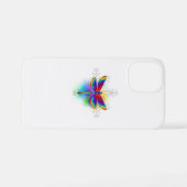Regenboog veelhoekige libel iPhone hoesje (Achterkant horizontaal)