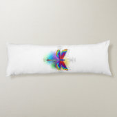 Regenboog veelhoekige libel lichaamskussen (Achterkant)