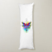 Regenboog veelhoekige libel lichaamskussen (Achterkant (Verticaal))