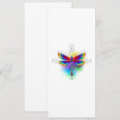 Regenboog veelhoekige libel programmakaart (Voorkant / Achterkant)