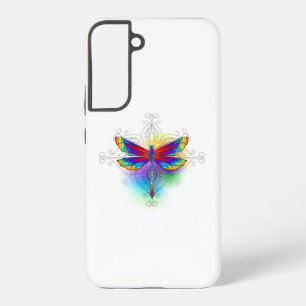 Regenboog veelhoekige libel samsung galaxy hoesje