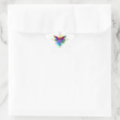 Regenboog veelhoekige libel ster sticker (Tas)