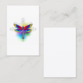 Regenboog veelhoekige libel visitekaartje (Voorkant / Achterkant)