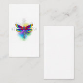 Regenboog veelhoekige libel visitekaartje (Voorkant / Achterkant)