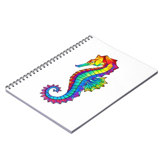 Regenboog Veelhoekige Zeepaard Notitieboek (Linkerzijde)