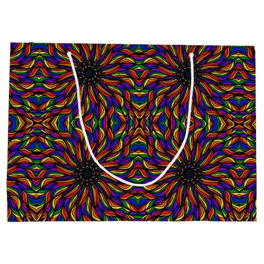 Regenboog Veer Mandala Groot Cadeauzakje (Achterkant)