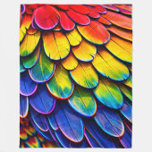 Regenboog veer schubben luxe fleece deken v (Voorkant)