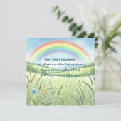 Regenboog / Veld & Quote Kaart (Staand voorkant)