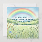 Regenboog / Veld & Quote Kaart (Voorkant)