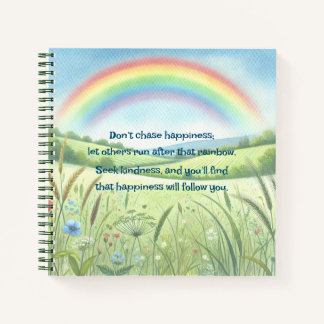 Regenboog / Veld & Quote Notitieboek