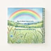 Regenboog / Veld & Quote Notitieboek (Achterkant)
