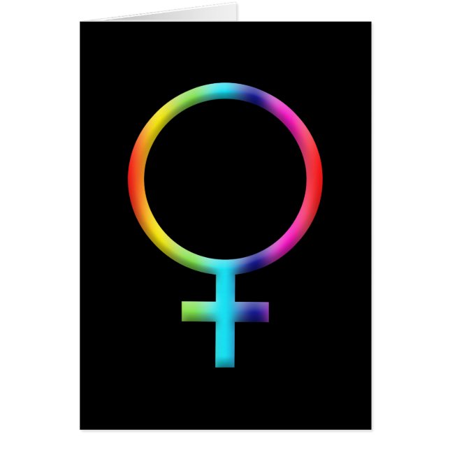 Regenboog Venus Symbool Astrologie Dierenriem Plan (Voorkant)