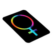 Regenboog Venus Symbool Astrologie Dierenriem Plan Magneet (Rechterzijde)