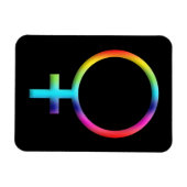 Regenboog Venus Symbool Astrologie Dierenriem Plan Magneet (Horizontaal)