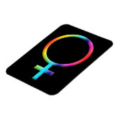 Regenboog Venus Symbool Astrologie Dierenriem Plan Magneet (Linkerzijde)
