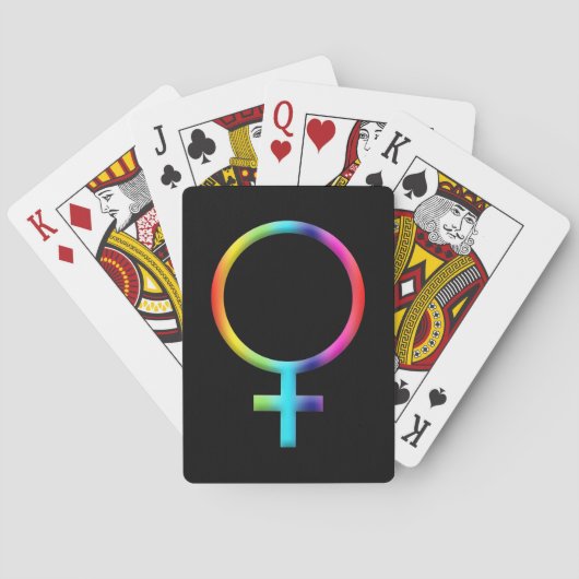 Regenboog Venus Symbool Astrologie Dierenriem Plan Pokerkaarten (Achterkant)