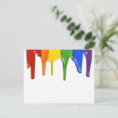 REGENBOOG VERF DRUPPELS - PNG.NL BRIEFKAART (Staand voorkant)