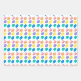 Regenboog Verf en Sip Verjaardagsfeestje Inpakpapier Vel