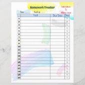 Regenboog Verf Student Huiswerk tracker (Achterkant)