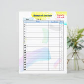 Regenboog Verf Student Huiswerk tracker (Staand voorkant)