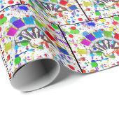 Regenboog verfborstels op verf cadeaupapier (Rol Hoek)