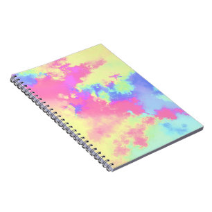 Regenboog Verfspat effect Geel Roze Blauw Notitieboek