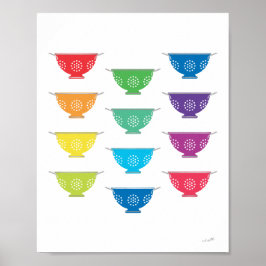 Regenboog Vergiet Modern Kleurrijke Keuken Kunst Poster