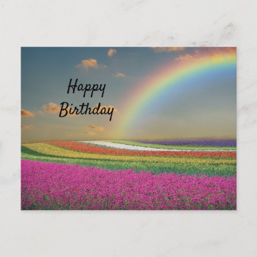 Regenboog Verjaardag Briefkaart (Voorkant)