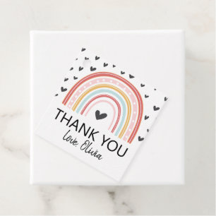 Regenboog Verjaardag Dank u Favor Tags Bedankjes Labels