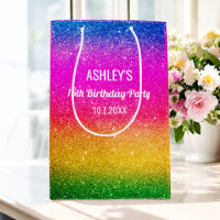 Regenboog Verjaardag Groen Roze Geel Glitters