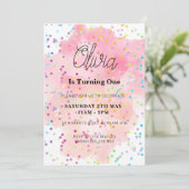 Regenboog Verjaardag Kleurrijke Waterverf Kaart (Staand voorkant)