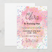 Regenboog Verjaardag Kleurrijke Waterverf Kaart (Voorkant / Achterkant)