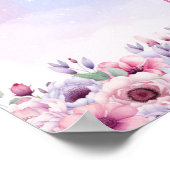 Regenboog Verjaardag Meisjes Pastel magische eenho Poster (Hoek)