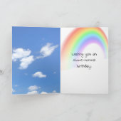 Regenboog Verjaardagsballonnen met Grappig Gezicht Kaart (Binnen)