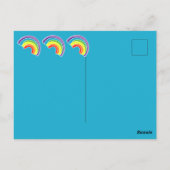 Regenboog Verjaardagsfeestje Briefkaart (Achterkant)