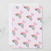 Regenboog Verjaardagsfeestje Kaart (Achterkant)