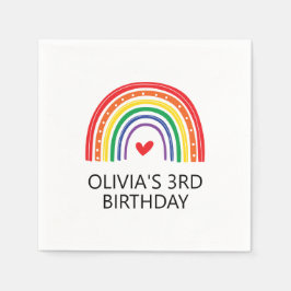 Regenboog Verjaardagsfeestje servetten