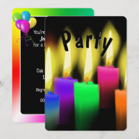 Regenboog verjaardagsfeestkaarsen op zwart