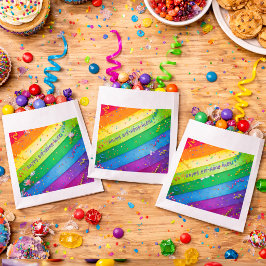 Regenboog Verjaardagsstrepen Confetti Feest Bedankzakje