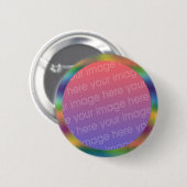 regenboog verloop fotolijst ronde button 5,7 cm (Voorkant /achterkant)
