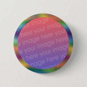 regenboog verloop fotolijst ronde button 5,7 cm