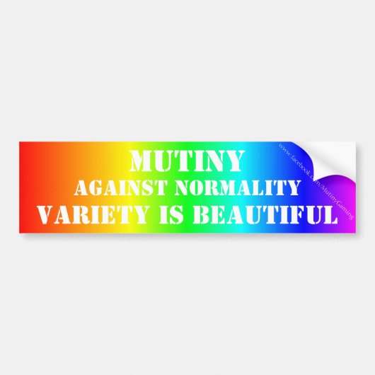Regenboog Verscheidenheid is Mooi Bumpersticker (Voorkant)