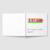 Regenboog verticale streep afstuderen gastenboek (Volledig)